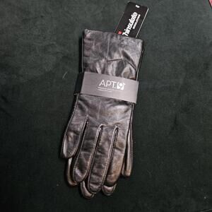 NWT black genuine leather gloves